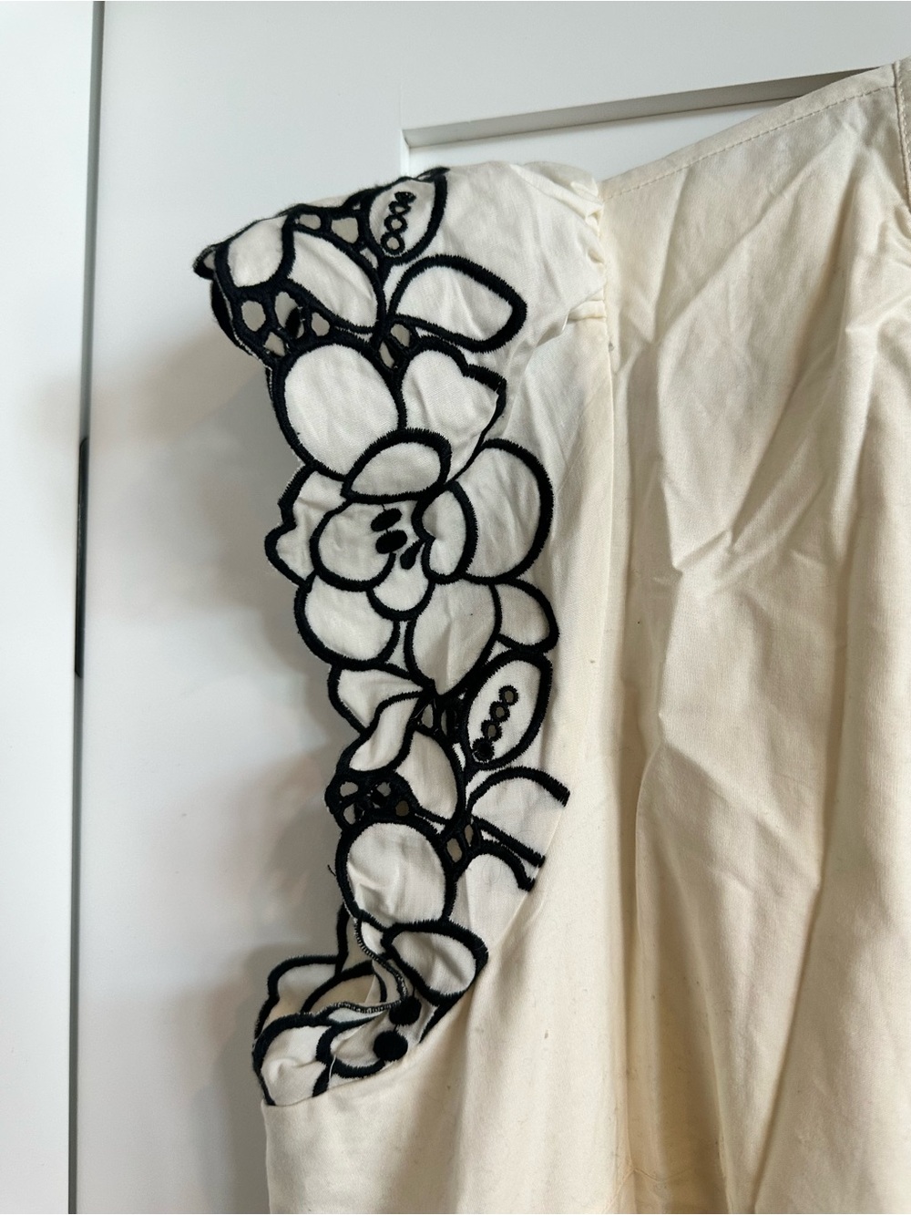 torrid Belle Isle Cream Maxi Dress with Black Floral Embroidery - Picture 2 of 5